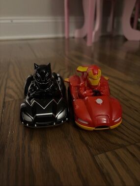 Black Panther and Red Superhero Racer Toy Cars - Kids Toys